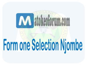 Form one selection Njombe