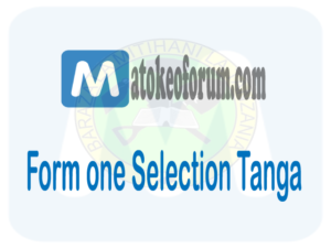 Form one selection Tanga